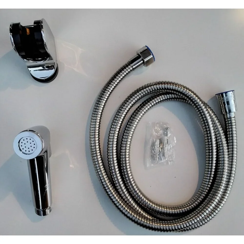 Stainless Steel Handheld Bidet Sprayer Kit With Hose & Wall Mount